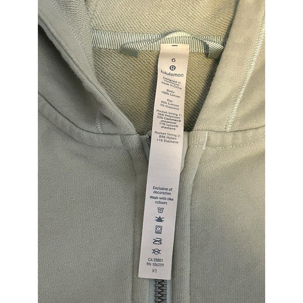 Lululemon Hoodie Womens 6 Mint Scuba Light Cotton Fleece Sweatshirt Heathered - Picture 4 of 12